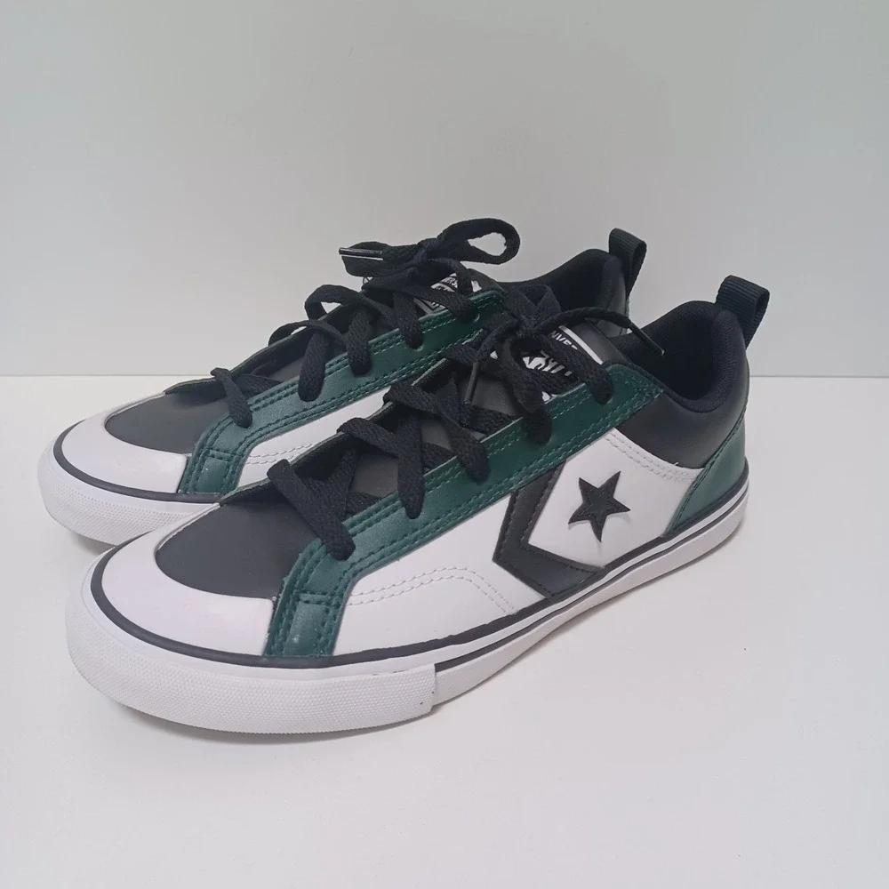 NEW NIB Converse Pro Blaze Ox Green Envy Black White Low Sneakers Kids US‎ 4